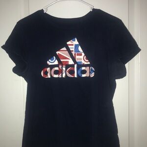 Adidas Dark Blue Tee with Graphic Logo